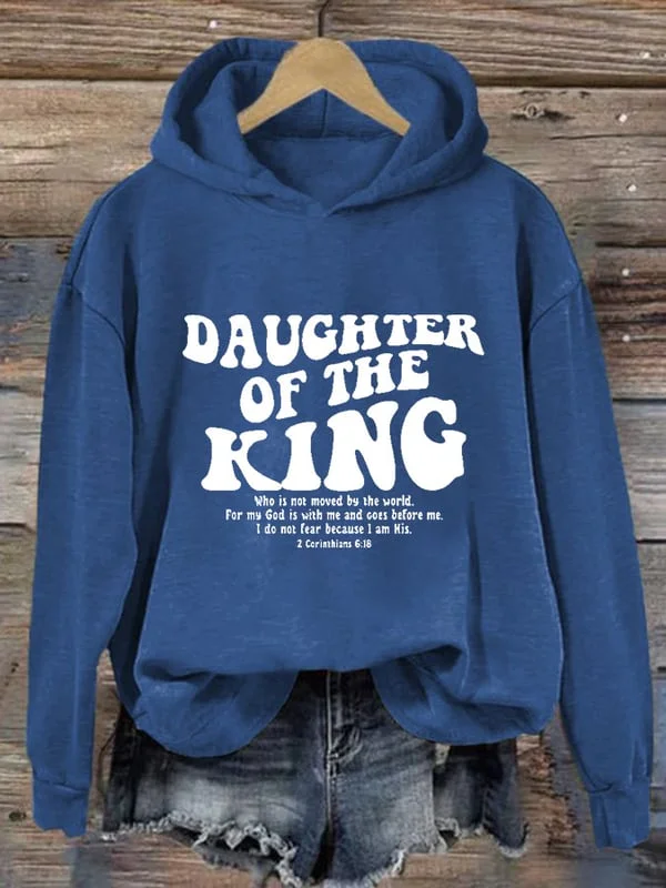 Women's Daughter Of The King Print Hooded Sweatshirt