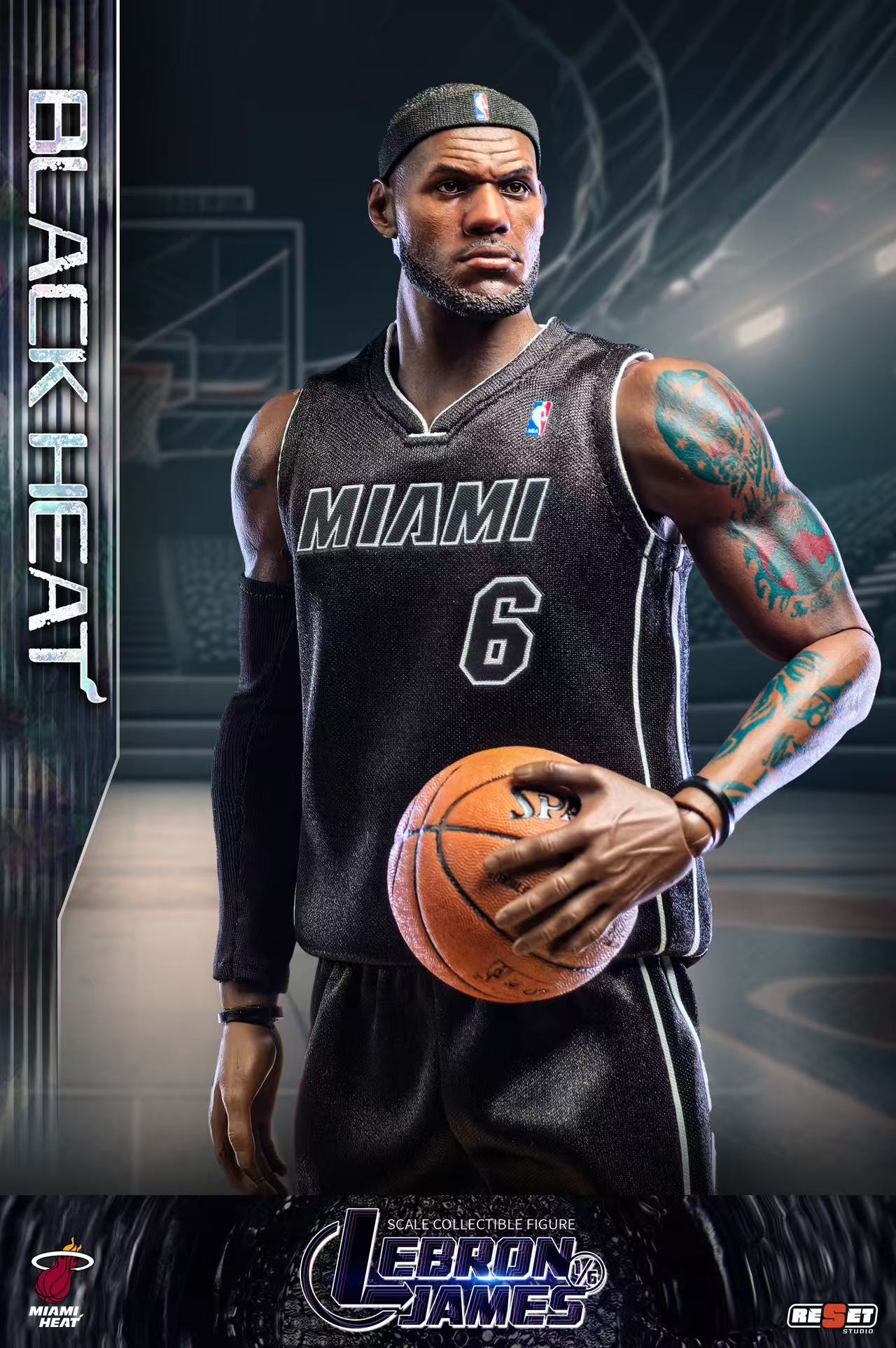 ENTERBAY LEBRON JAMES MIAMI HEAT フィギュア Lebron James 1/6 Scale Real Masterpiece Enterbay Figure