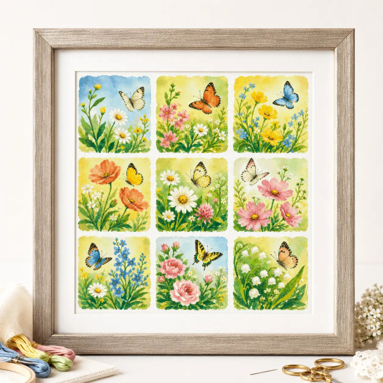 ZZ8890-Nine-color butterfly love flower]