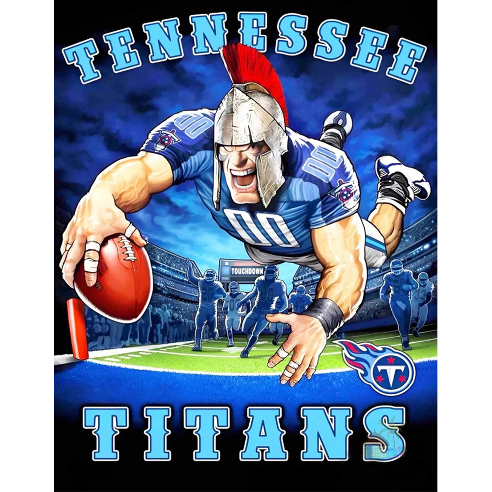 Tennessee Titans Football Team 30*40CM(Canvas) Full Round Drill Diamond  Painting