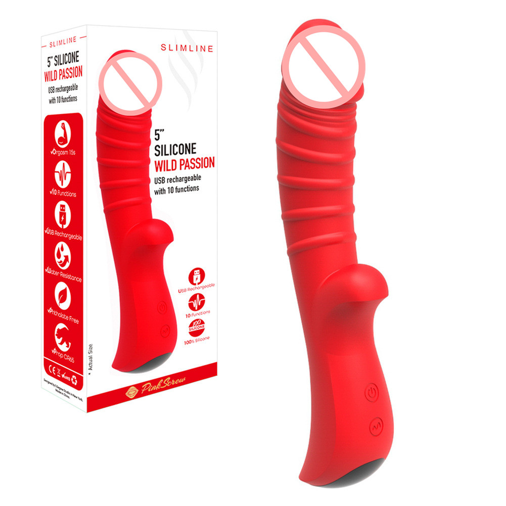 Subscriber Exclusive — 10 Modes G-spot Dildo Silicone Vibrator Vibration Clitoral Stimulator By Rose Toy
