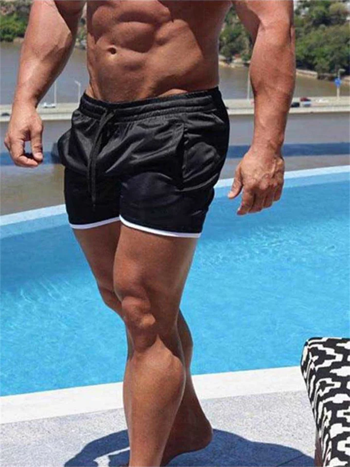 Crazy Muscle Men's Summer Shorts Sports Fitness Running Outdoor Breathable Sports Casual Quick Dry Beach Shorts-JRSEE