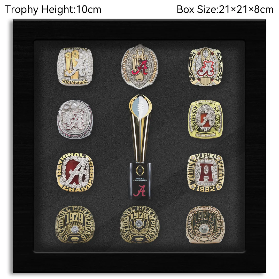 Alabama Crimson Tide CFP National Championship NCAA Trophy&Ring Box