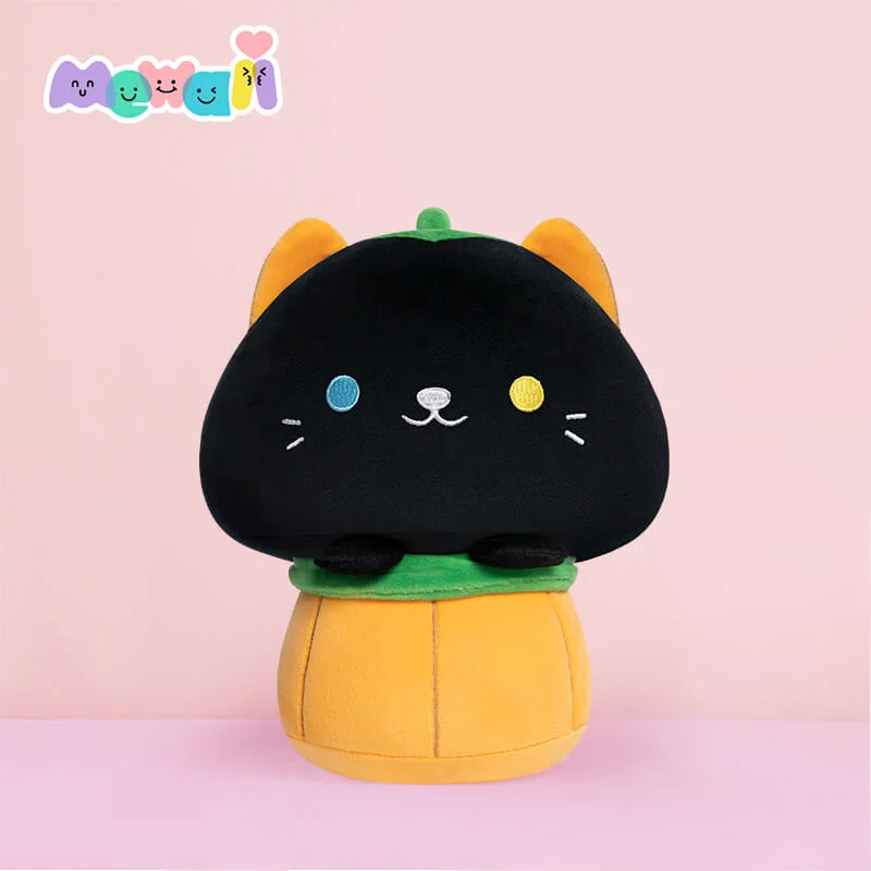 MeWaii®  Pumpkin Kitten Black Kawaii Plush Pillow Squish Toy(Dispatch in 4 weeks)
