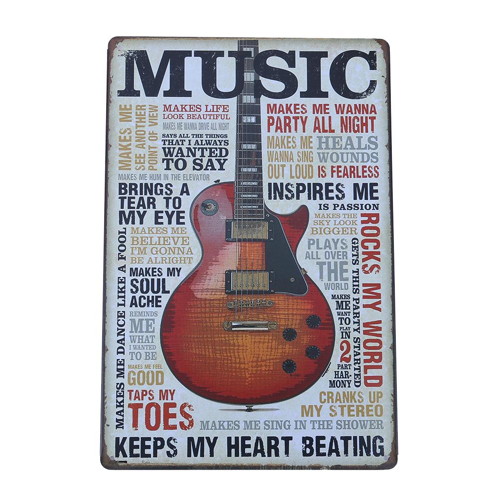 Metal Tin Signs Guitar Music Wall Art Vintage Plaques Painting House Decor, 501 Original
Metal Tin Signs Guitar Music Wall Art Vintage Plaques Painting House Decor, 501 Original