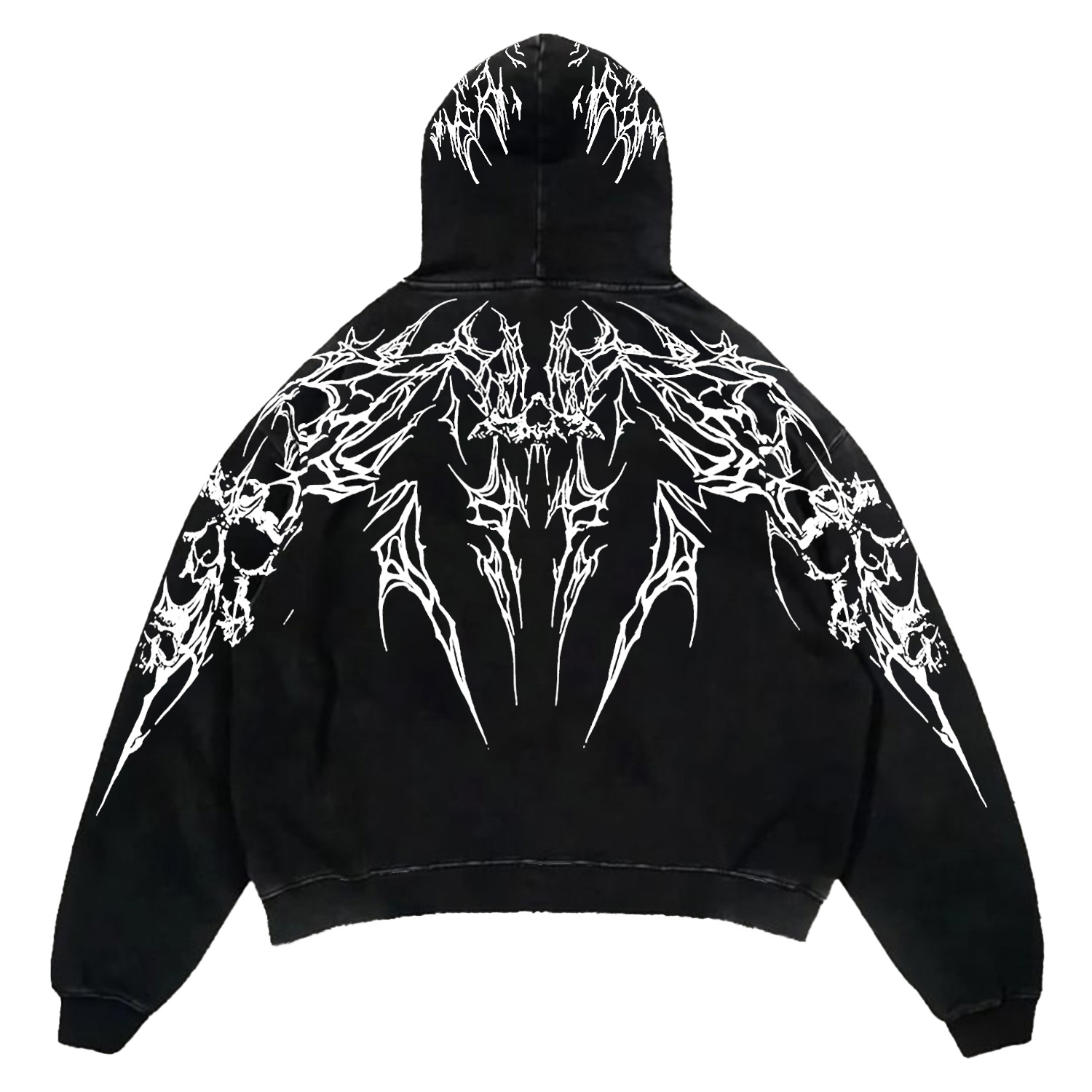 Tattoo Style Hoodie[BLACK]