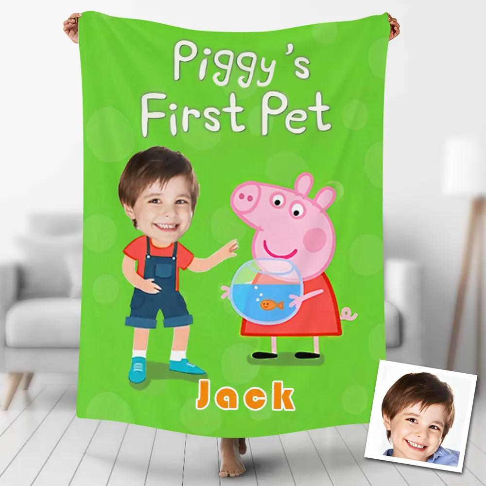 Custom Blankets Personalized Peppa Pig Pig Blanket