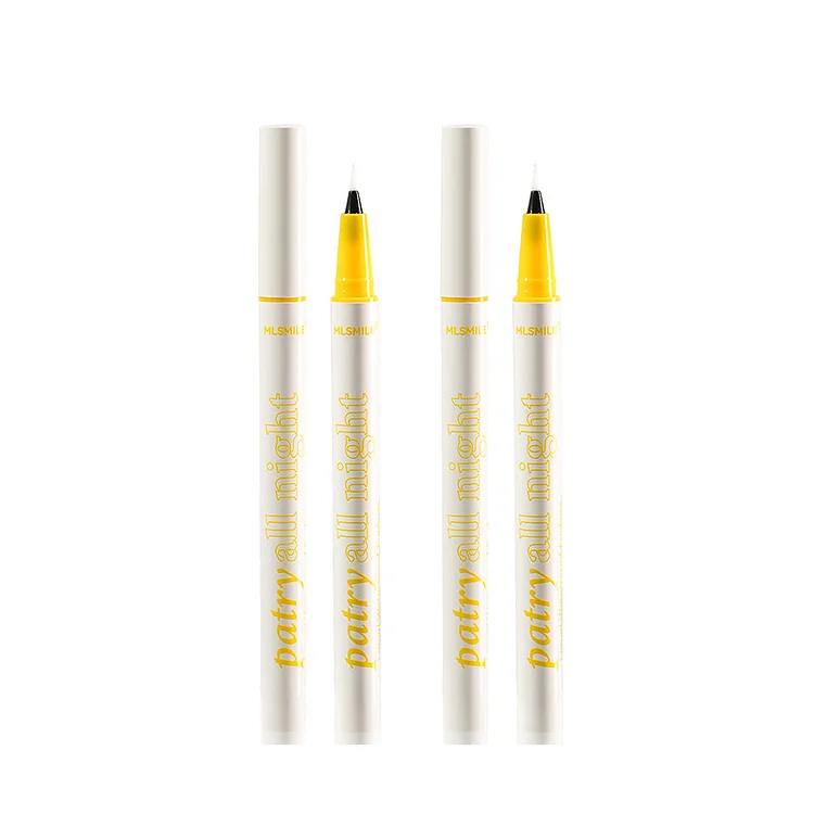 White waterproof eyeliner pen dries quickly and does not smudge