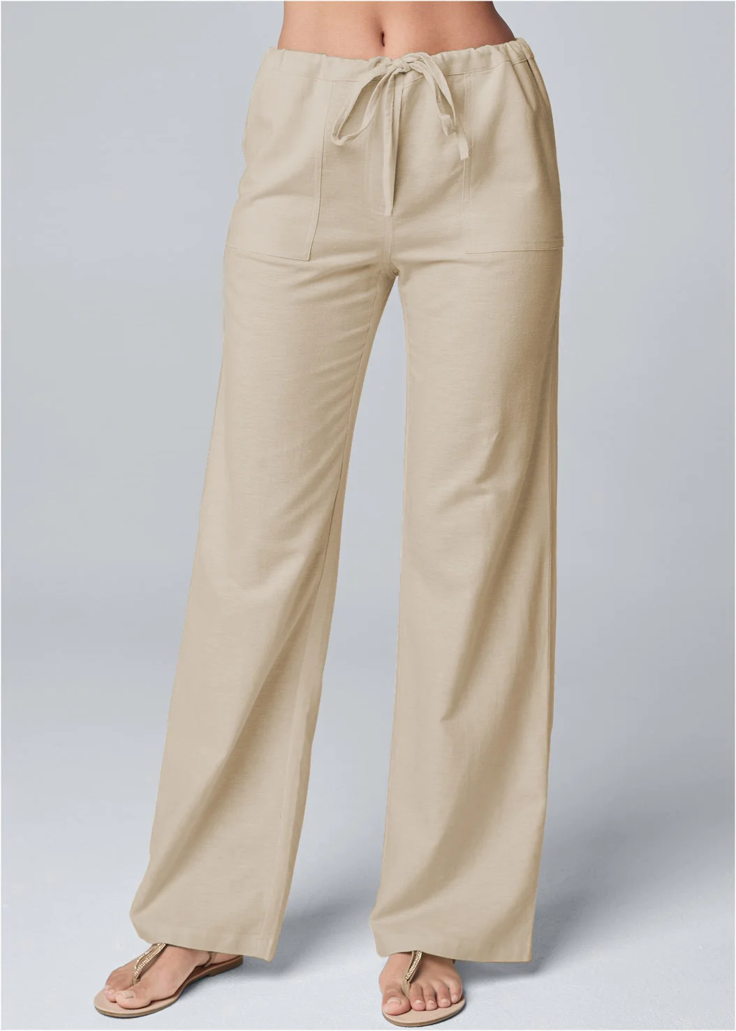 Fashionable & Comfortable Linen Pants for Women Loose Fit Cotton Linen Pants with Belt 