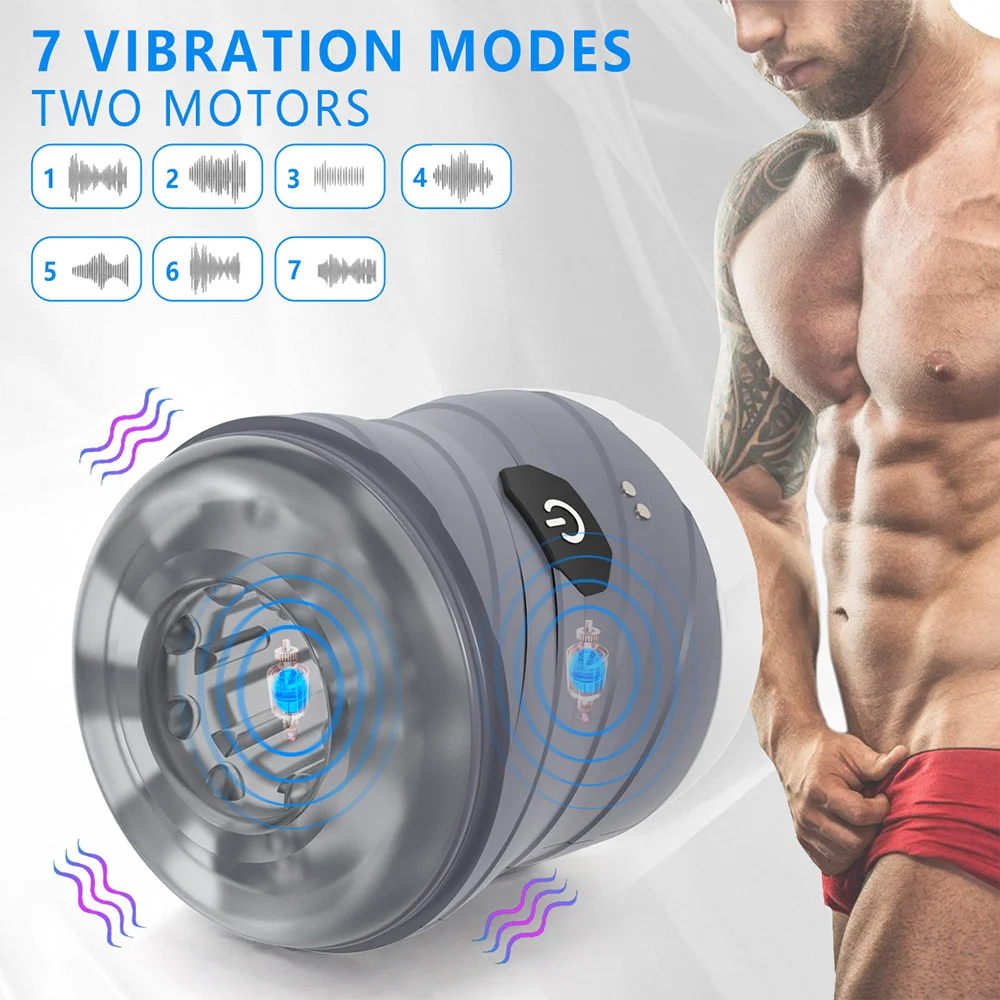 Vibrating Airplane Cup Electric Massage Sex Products Male Masturbator