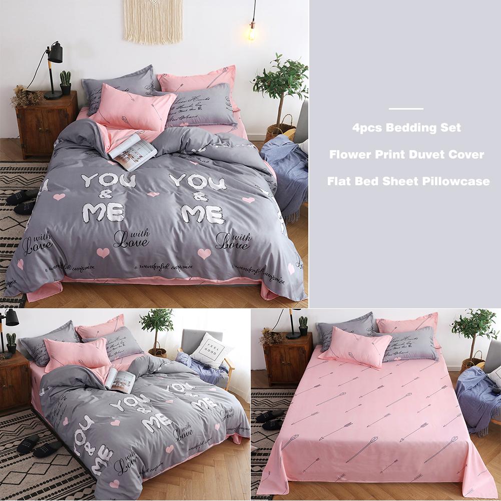 4pcs Bedding Set Simple Print Quilt Duvet Cover Bed Sheet Pillowcase (2m, 501 Original
4pcs Bedding Set Simple Print Quilt Duvet Cover Bed Sheet Pillowcase (2m, 501 Original