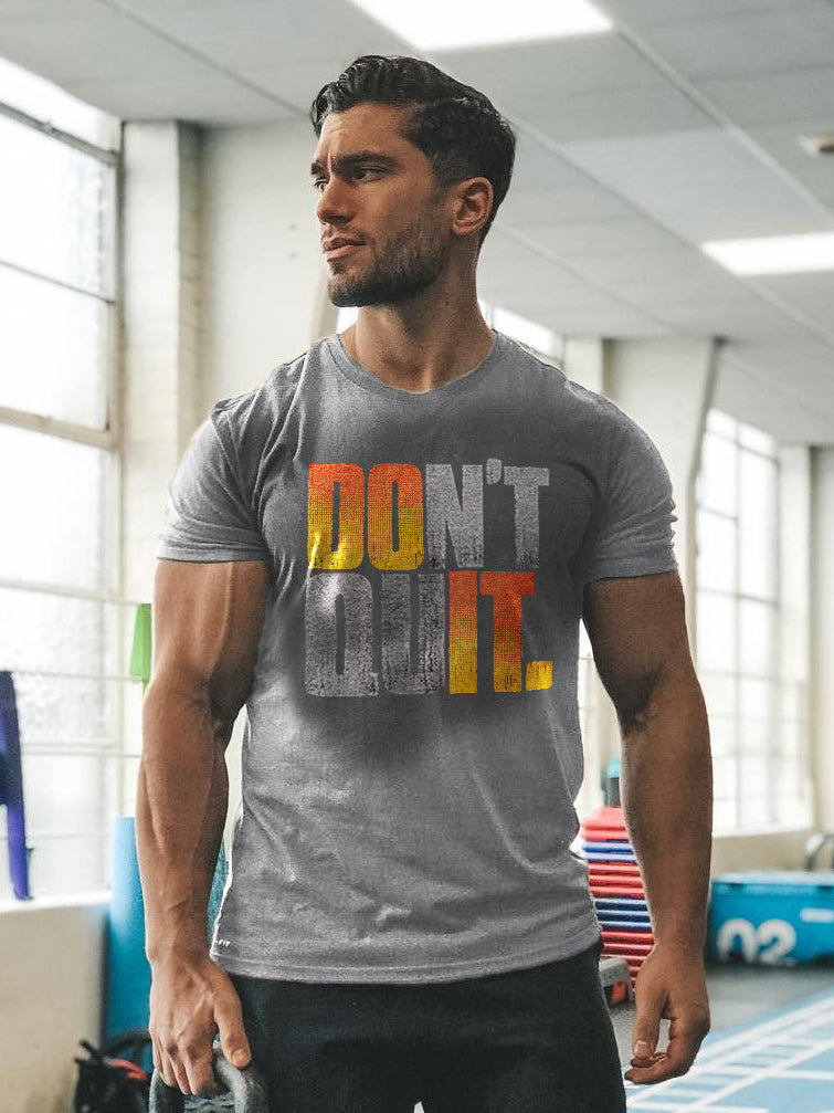 Don't Quit Printed Men's T-shirt FitBeastWear