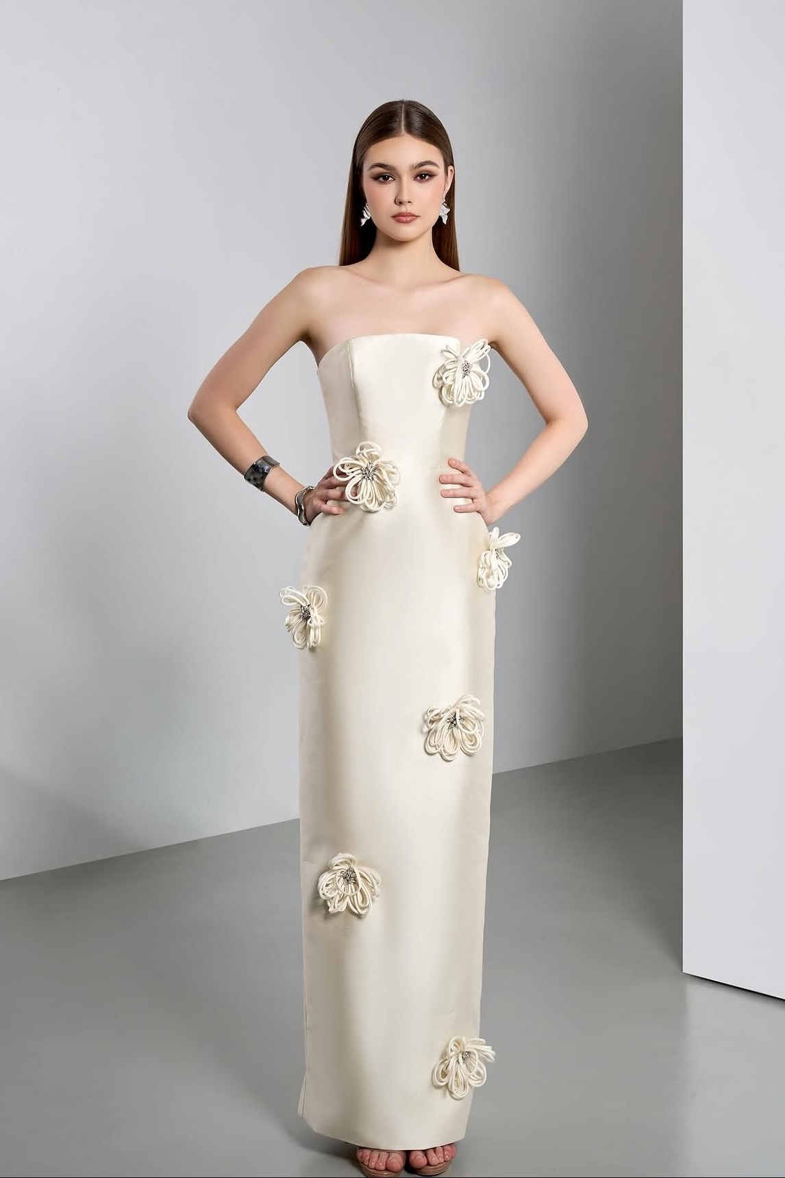ivory strapless prom dress Portia & Scarlett Strapless A-line Corset Prom Dress PS26034 Black / 10
