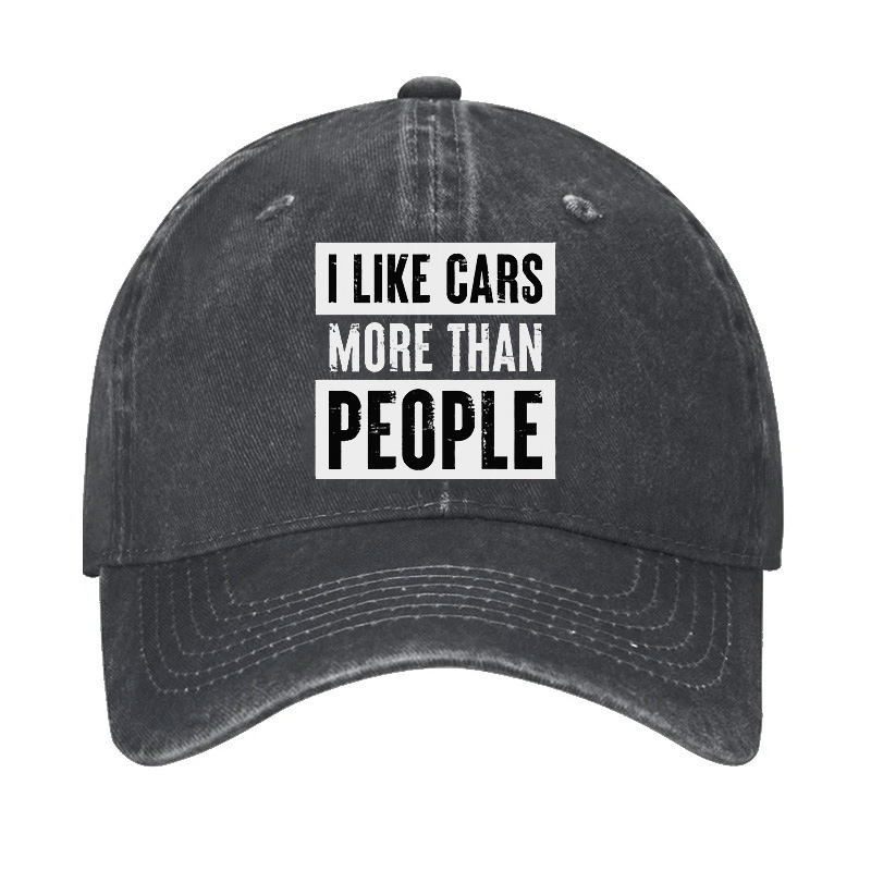I Like Cars More Than People Cap - Devcarry