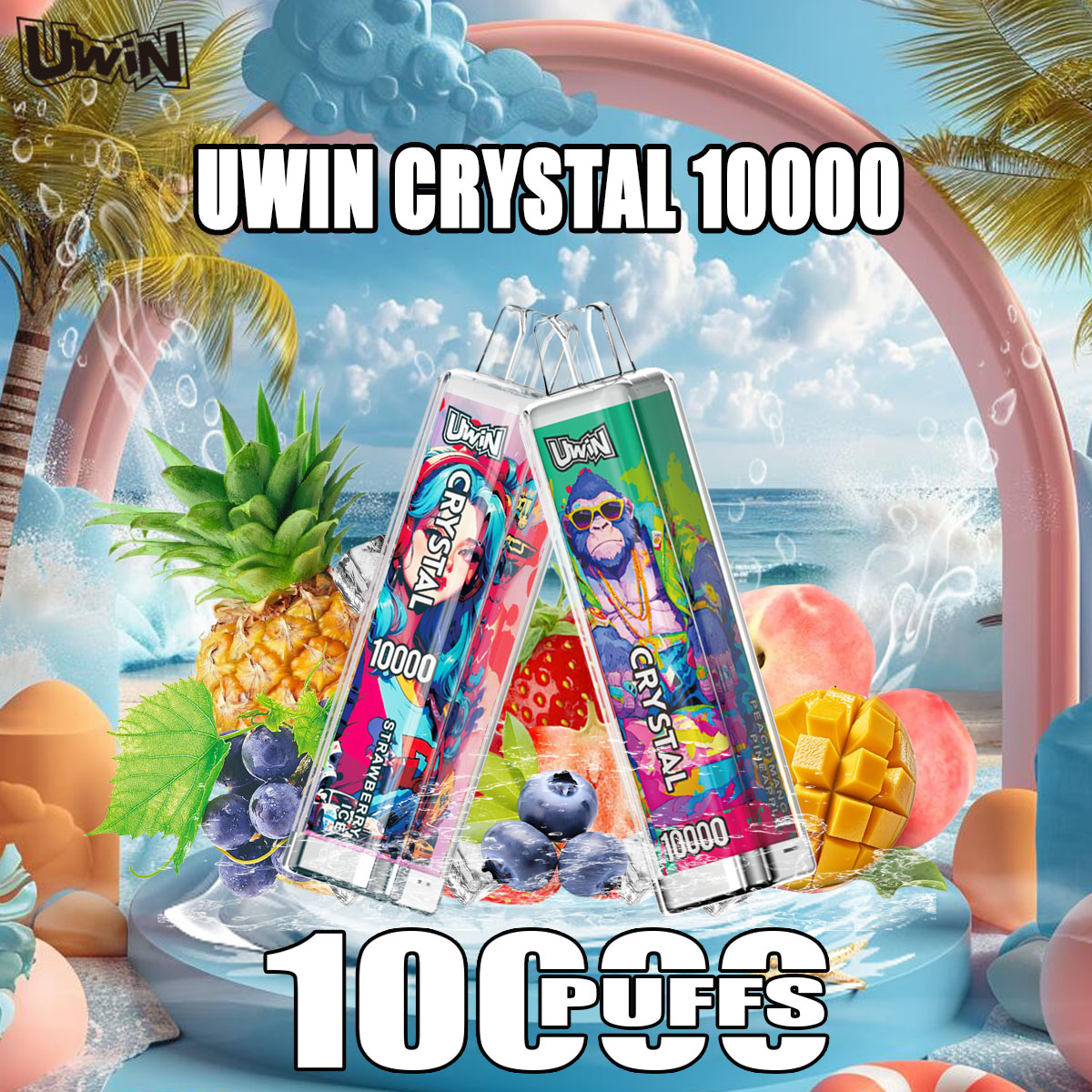 Uwin Crystal 10000 10K Puffs Disposable Vape Original Edition mysite fumotvapeshop