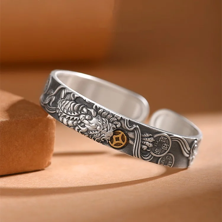 Sterling Silver Fortune PIxiu Amulet Bracelet