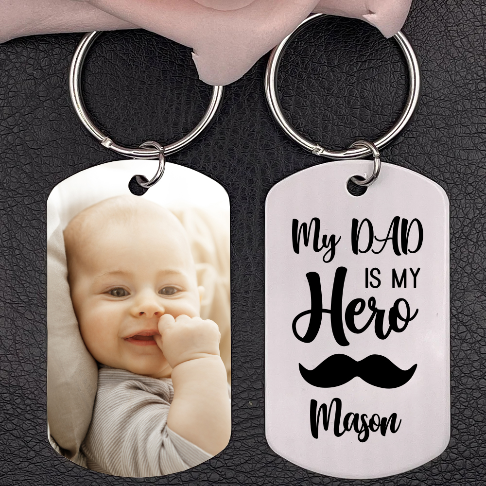 personalised-photo-keychain-custom-name-father-keychain-my-dad-is-my-hero