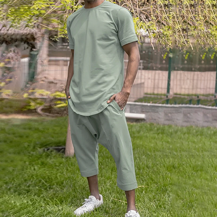 Broswear Cargo Joggers And Longline Top And Pants Co-Ord