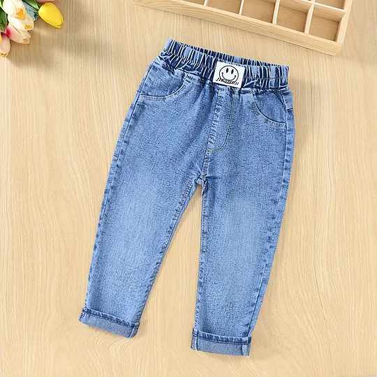 【3Y-10Y】Unisex Casual Solid Color Washing Water Jeans