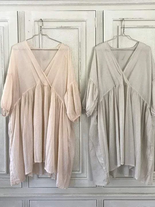 Casual Cotton Linen Women Dress