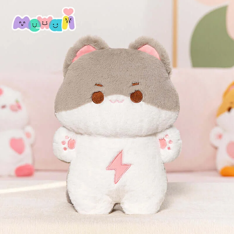MeWaii® Kitten Gray Kawaii Plush Pillow Squish Toy