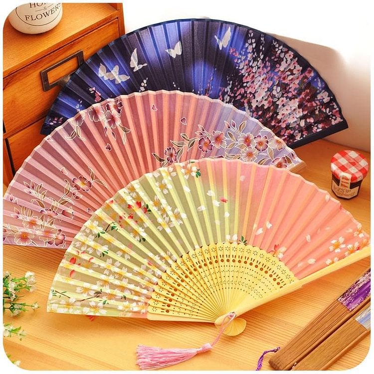 Retro Sakura Wood Fans SP1710492