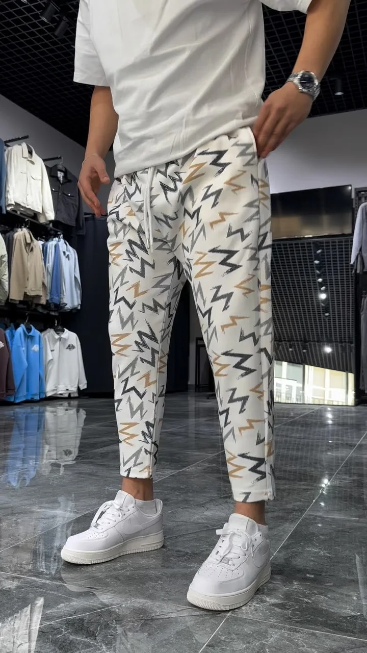 Printed Men's Nine-Minute Jogging Pants