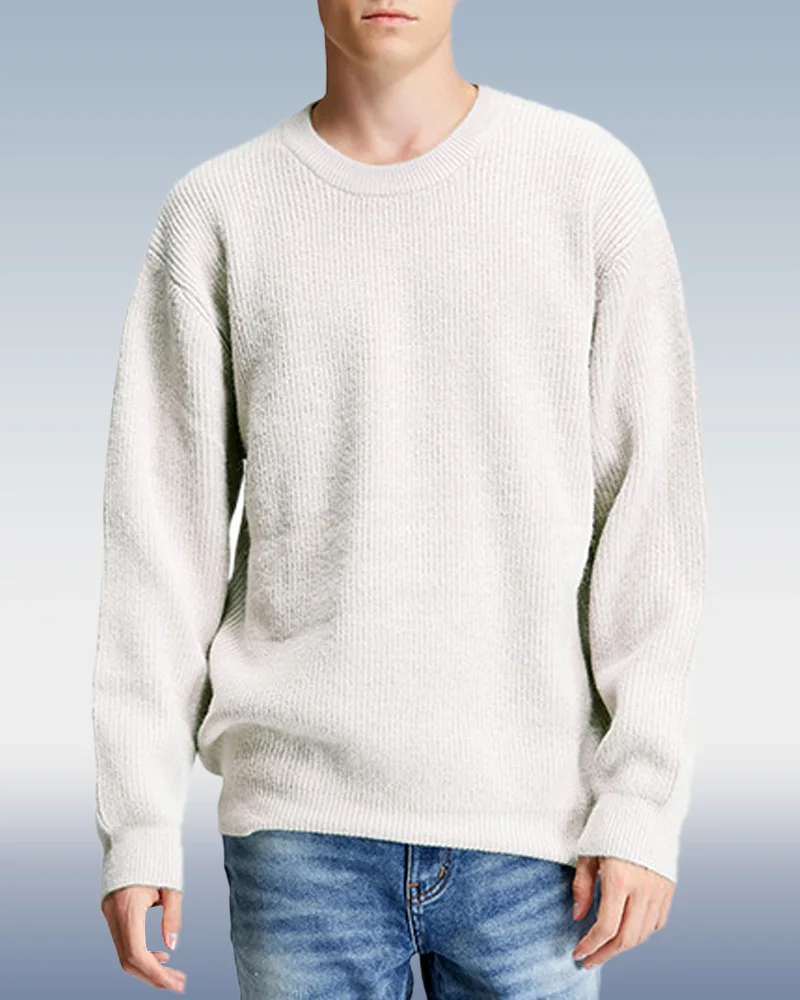 Men's Loose Casual Pullover Sweater 3 Colors