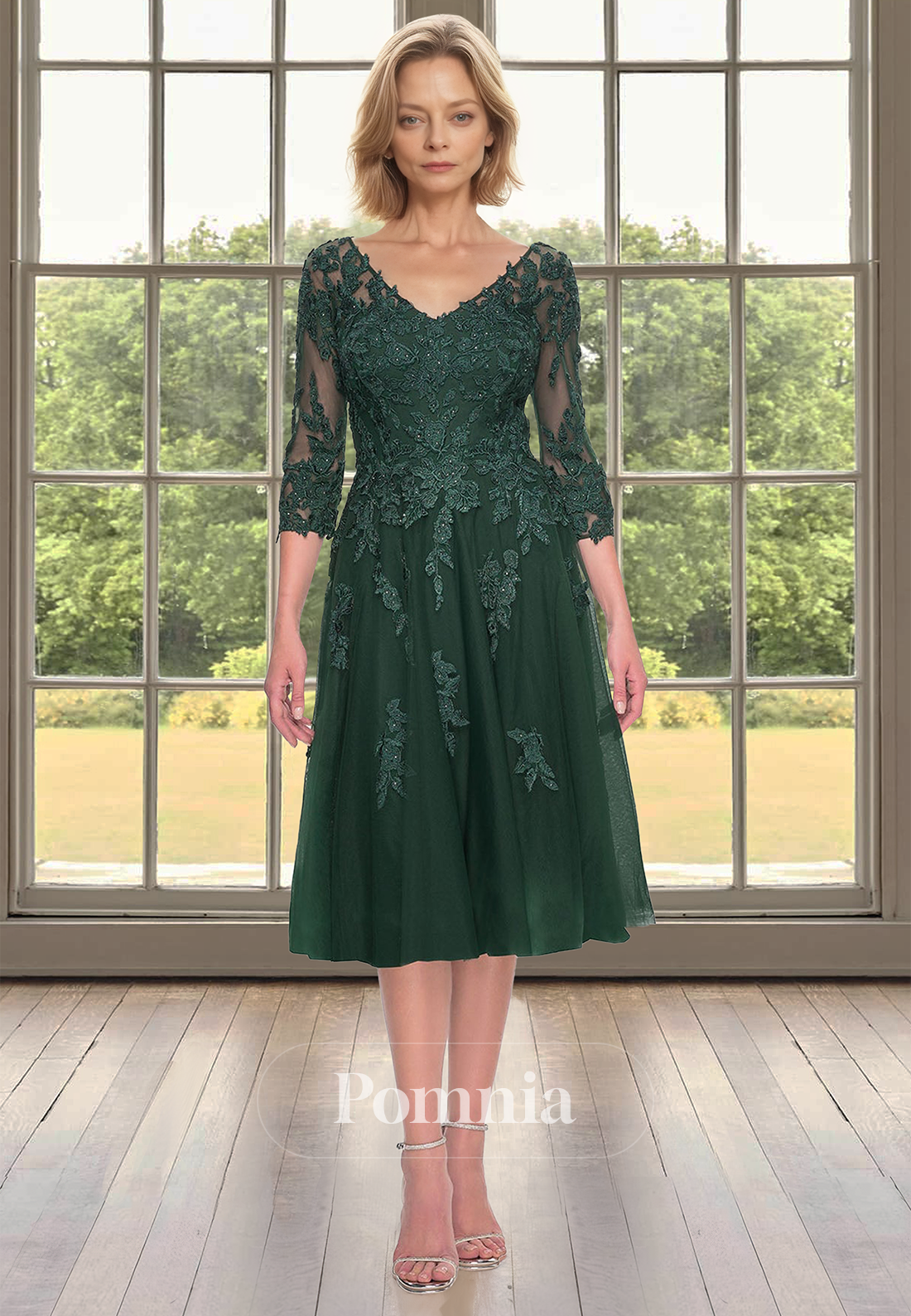 mother of the bride dresses dark green Forest Green Mother of The Bride Dress with Wrap,Chiffon Long Mother of The Bride Dress,MD00056, US10 / Red main image 1