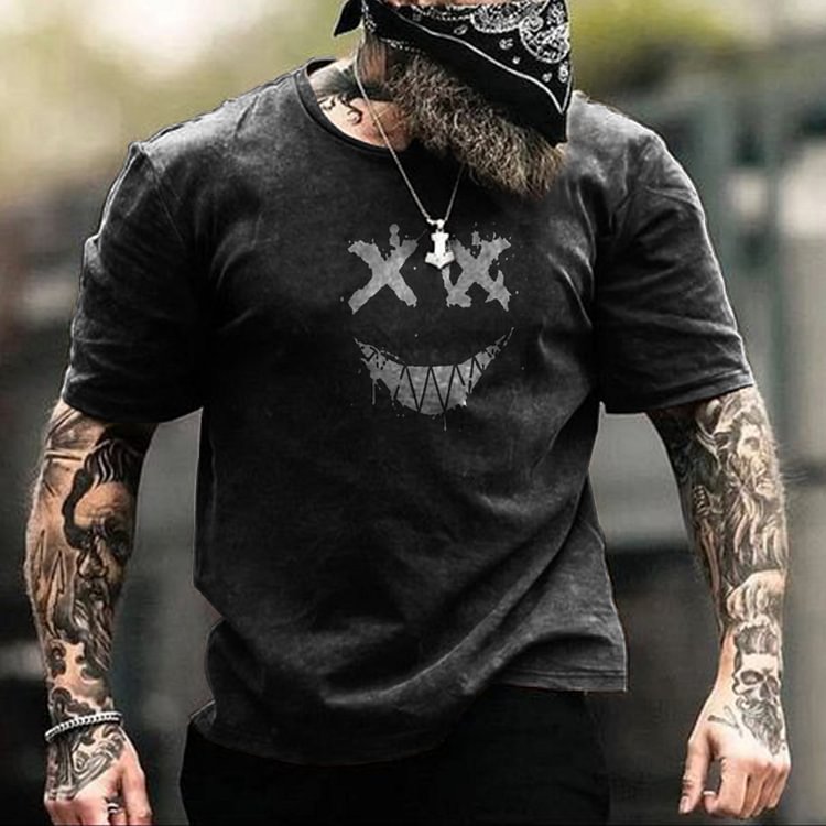 Men's New Crew Neck Print Fashion T-Shirt
