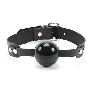 pornhint Pornhint BDSM Ball Gag Leather and Silicone Adjustable Ball Gag Handmade Submissive Bdsm Toys Bdsm Gear Oddo leather Mandrake