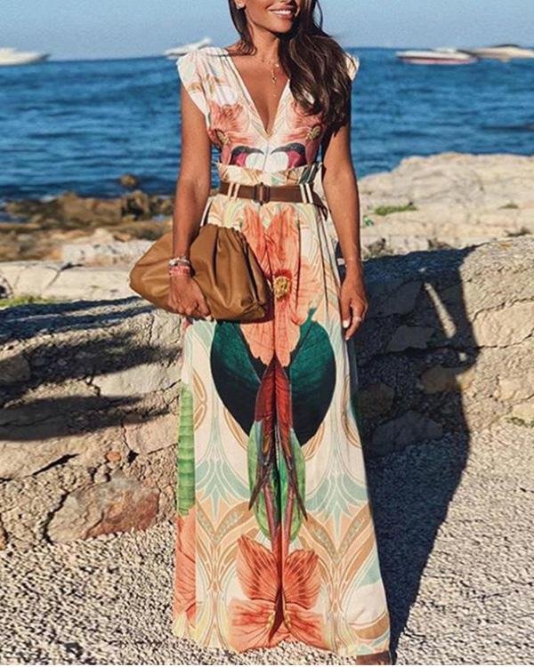 women s floral print sleeveless vacation jumpsuit p321158
