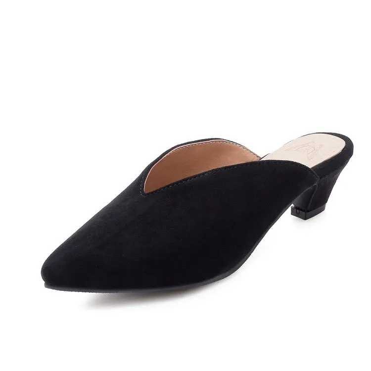 VCSHOES Suede Mid Heel Sandals