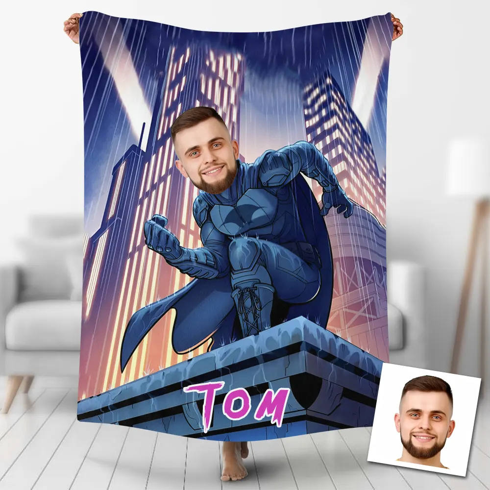 Custom Blankets Personalized Batman Superhero Blanket