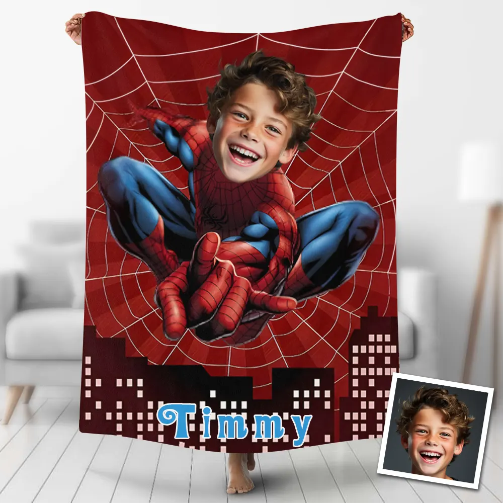 Custom Blankets Personalized Hot Spiderman Superhero Blankets