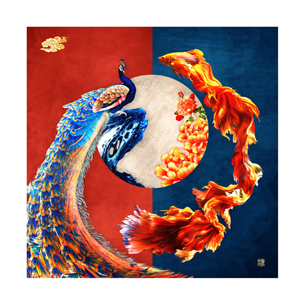 Fish - 11CT Stamped Cross Stitch - 60*60CM, 501 Original 
Fish - 11CT Stamped Cross Stitch - 60*60CM, 501 Original