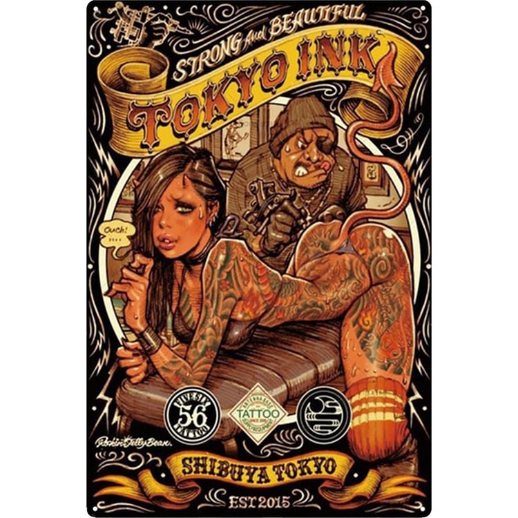 Tattoo Studio Store Sexy Lady Girls - Vintage Tin Signs/Wooden Signs - 20*30cm/30*40cm
