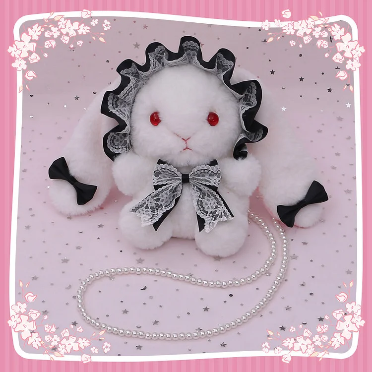 Lolita Rabbit Lace-up Bowknot Lint Bag