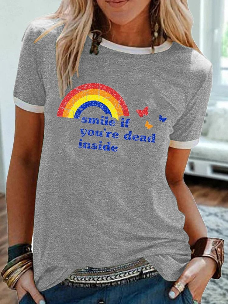 Bestdealfriday Smile If You're Dead Inside Tee