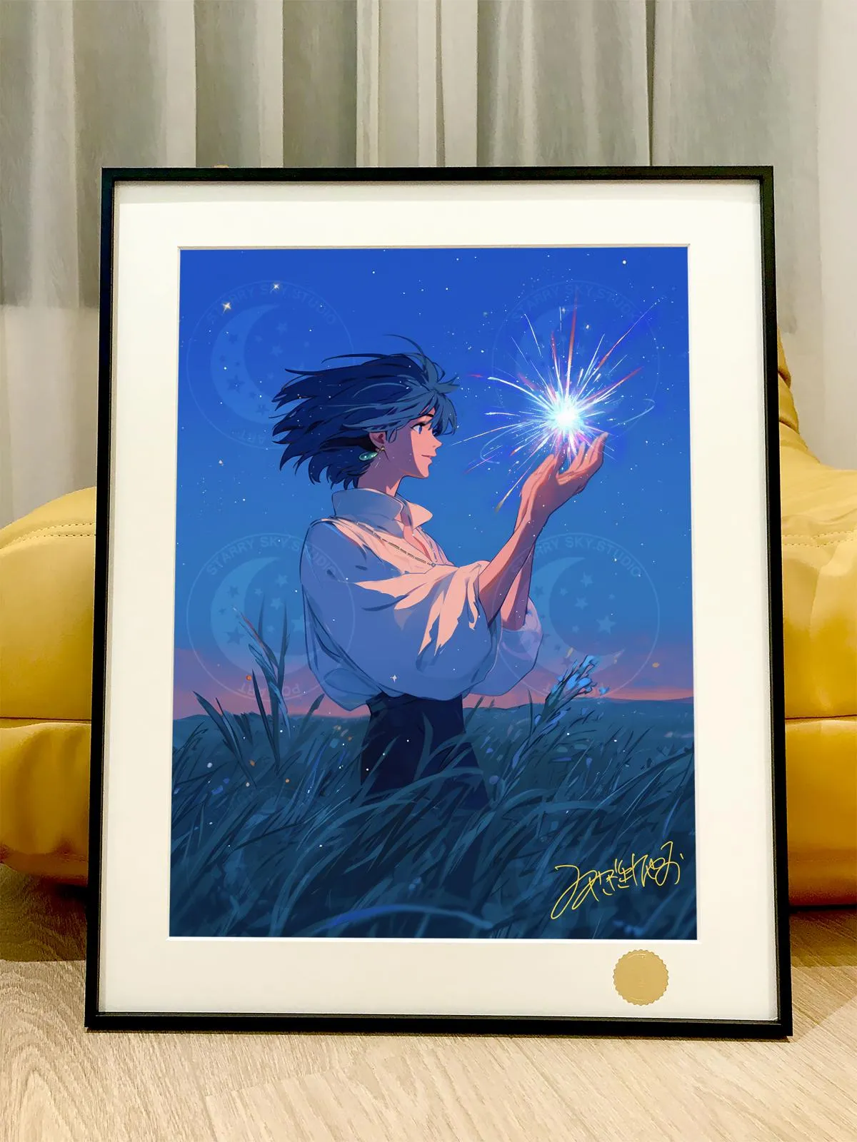 Howl's Heart Wall Art: Whimsical and Dynamic Masterpiece | AnimeArtHub