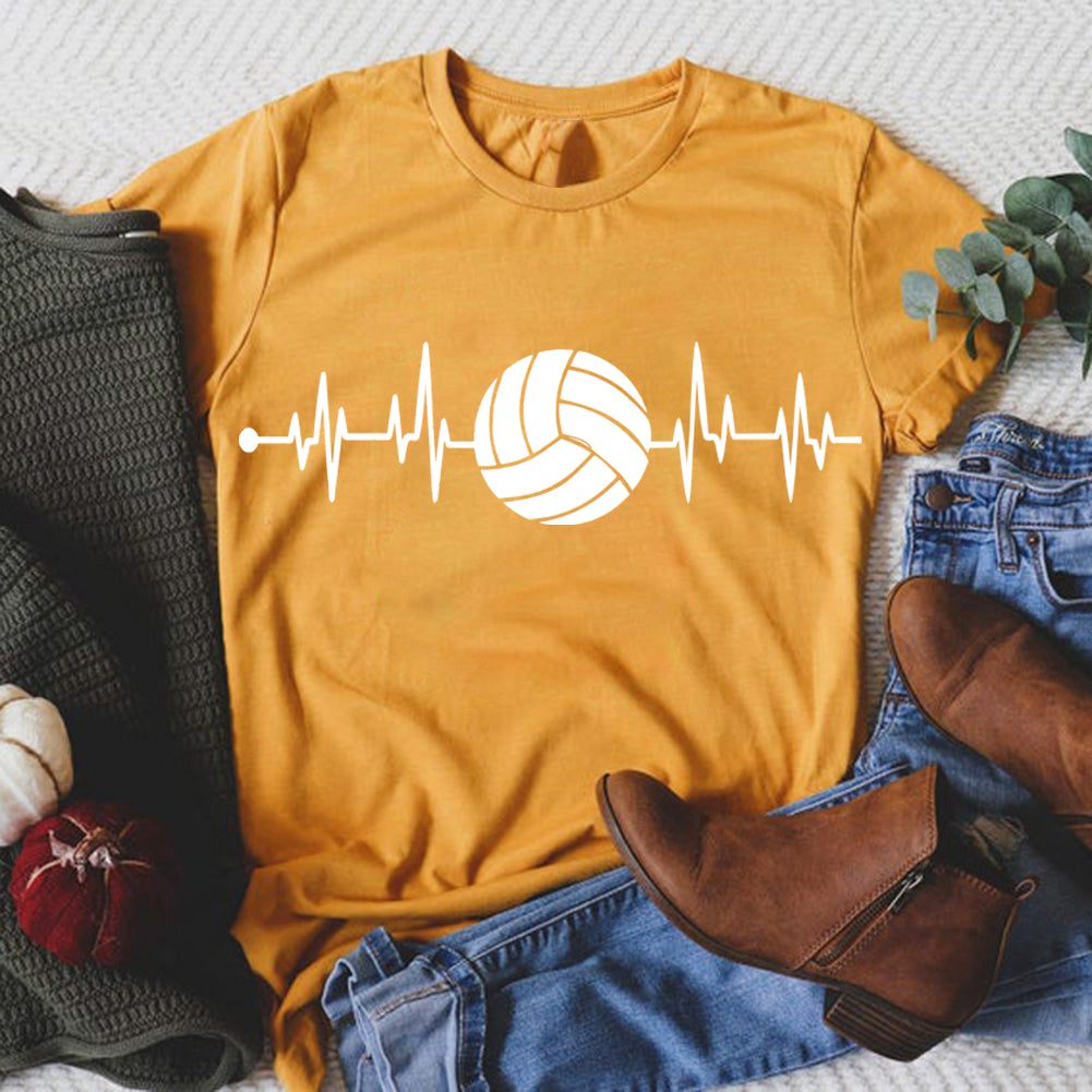 Volleyball Heart rhythm T-Shirt Tee -07380-Guru-buzz