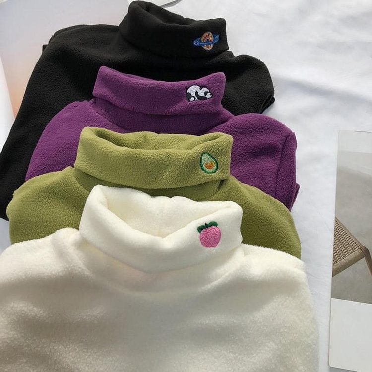 Cute Universe Peach Warm Fleece Winter Shirt S13136