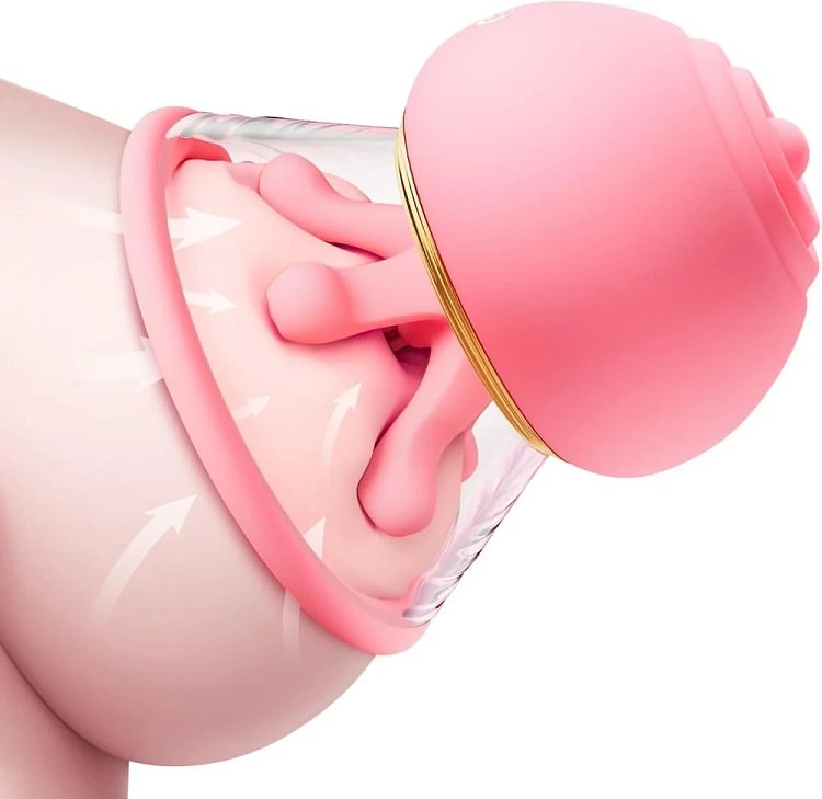 pornhint Pornhint Nipple Clamps Rose Sex Toys - Clit Sucker BDSM Nipple Toys with 9 Kneading and V Toy