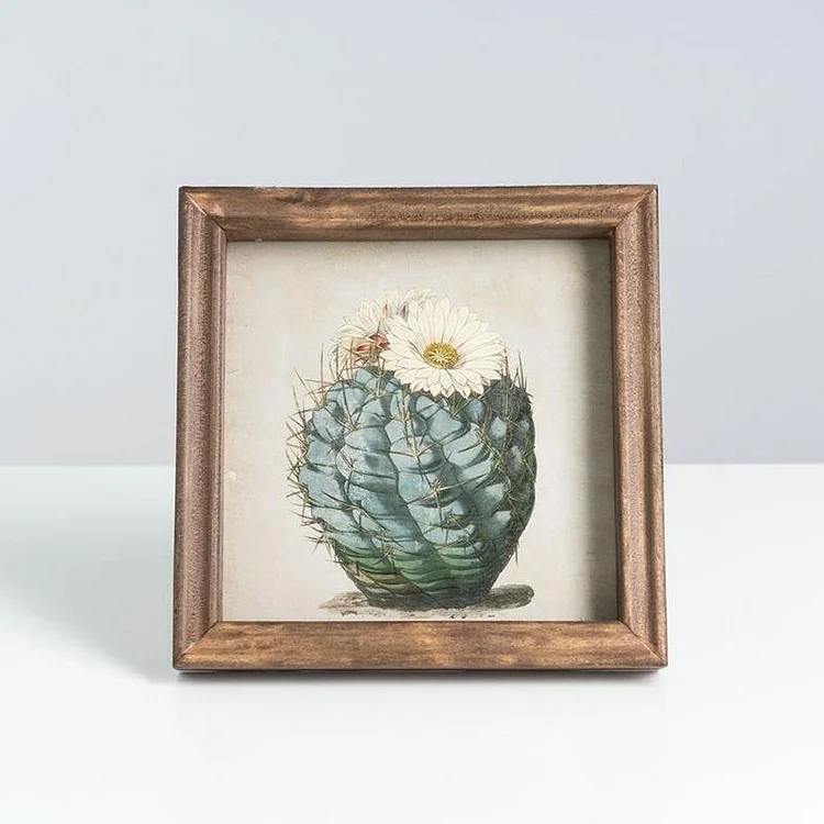 Wooden Cactus Frame Art - Appledas