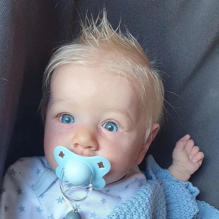  [Reborn Boy] 20'' Realistic Toddler Boy Reborn Baby with Curly Blonde Hair Named Hunter - Reborndollsshop®-Reborndollsshop®