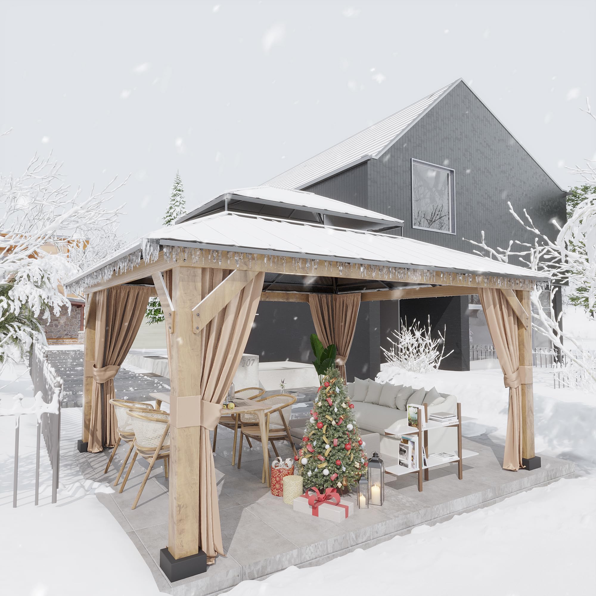 Joyside 13' x 15' Double Hardtop Gazebo