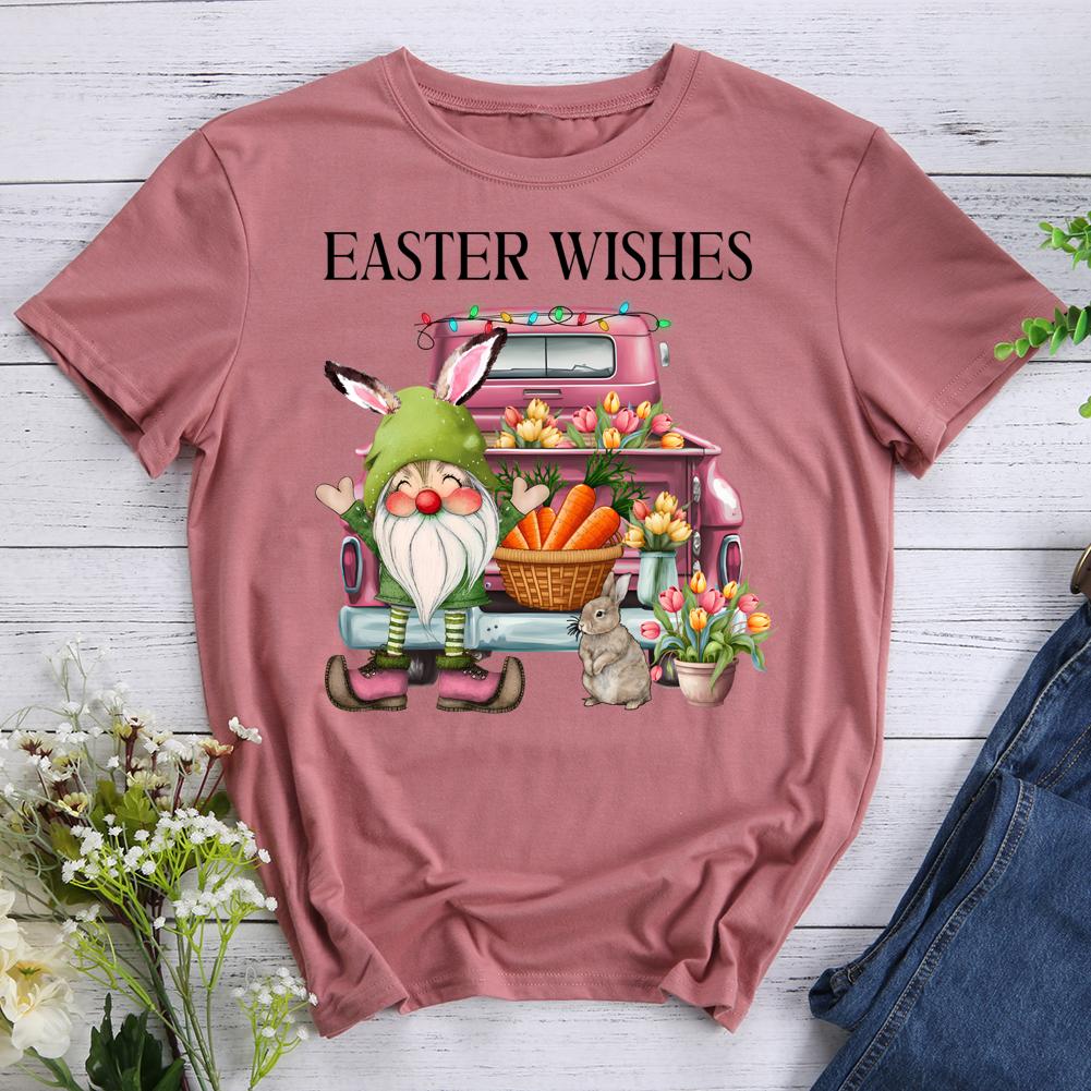 Easter Wishes Round Neck T-shirt-0025475-Guru-buzz
