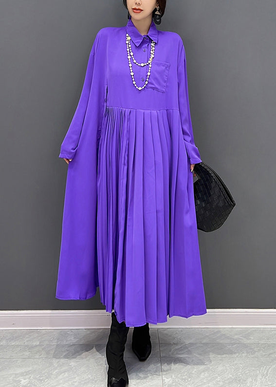 Boho Orange Peter Pan Collar Patchwork Corduroy Maxi Dresses Winter main image 0