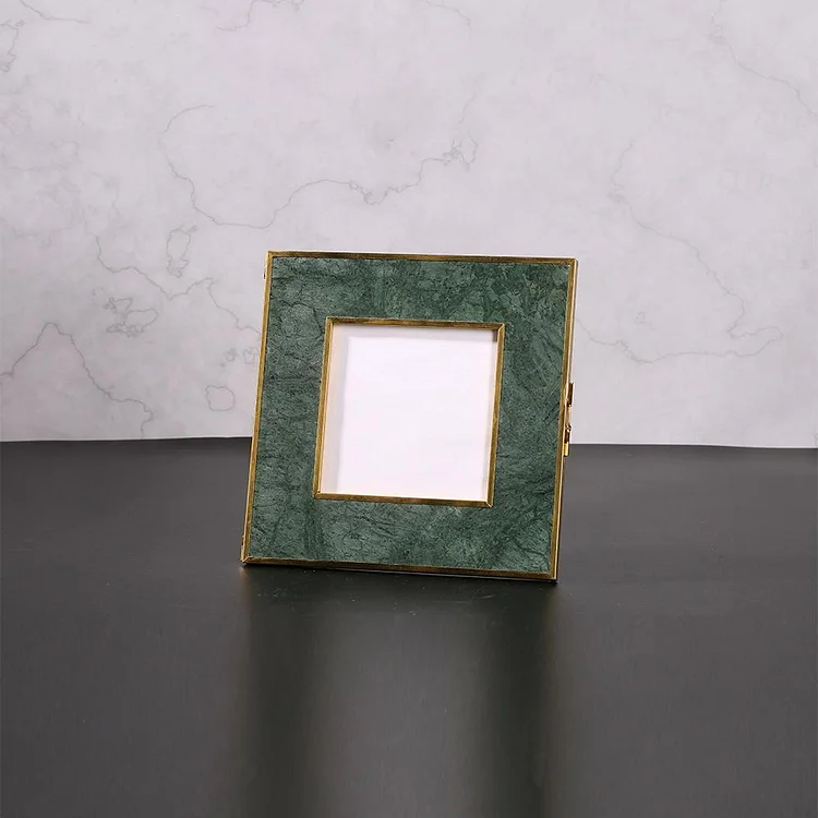 8'' x 8'' Vintage Personalized Marble Picture Frames Set of 2 - Appledas