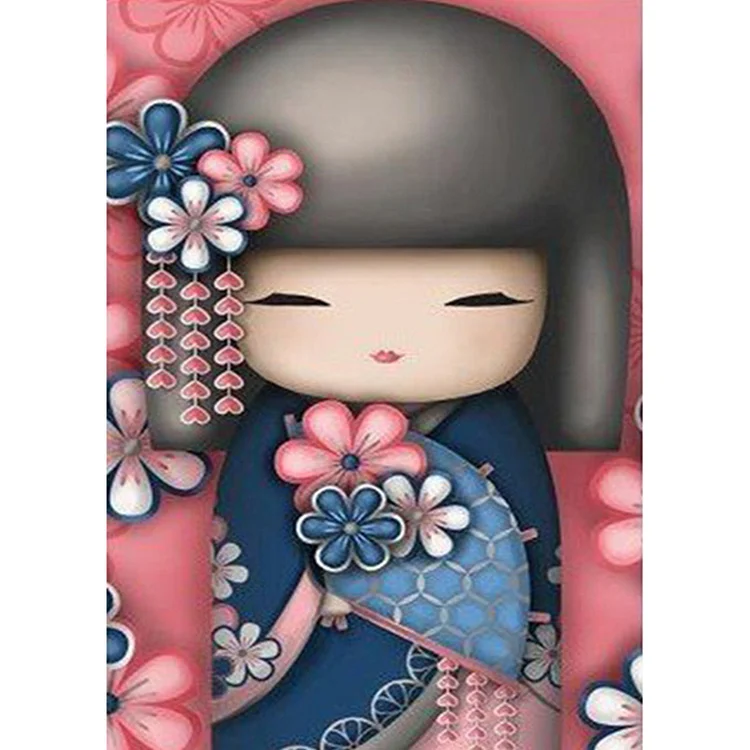 Kokeshi Doll - Full Round - Diamond Painting (30*40cm)